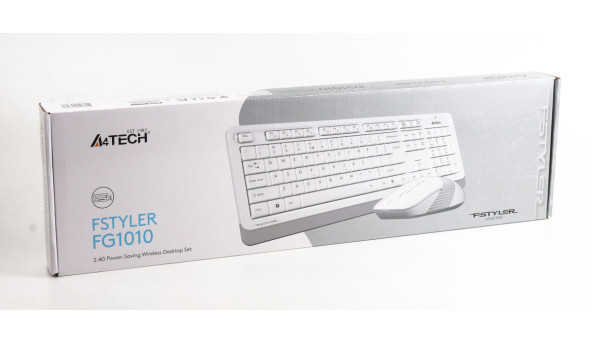 Kомплект A4tech Fstyler клавіатура+миш, бездротовий White + Grey, USB - 593748