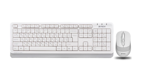 Kомплект A4tech Fstyler клавіатура+миш, бездротовий White + Grey, USB
