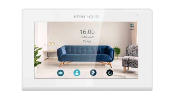 Видеодомофон ARNY AVD-742A 7'' Wi-Fi IPS, White