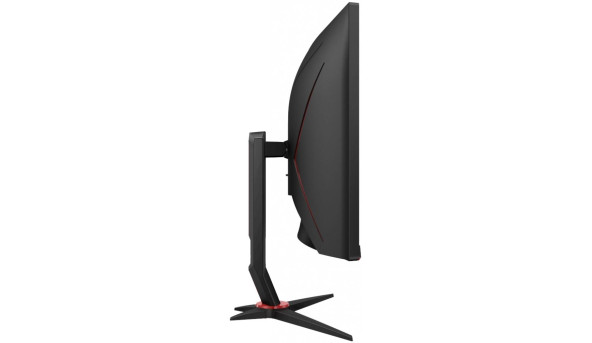 TFT 34" AOC CU34G2X/BK, 3440x1440, VA, 144Гц, вигнутий, DP, HDMI x 2, USB, Pivot, чорний з червоним - 593879