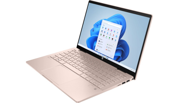HP Pavilion x360 14-ek1009ua 14" FHD IPS Ts/i3-1315U (4.5)/8Gb/SSD512Gb/Int UHD/Підс/DOS/Золотисто-р - 593889