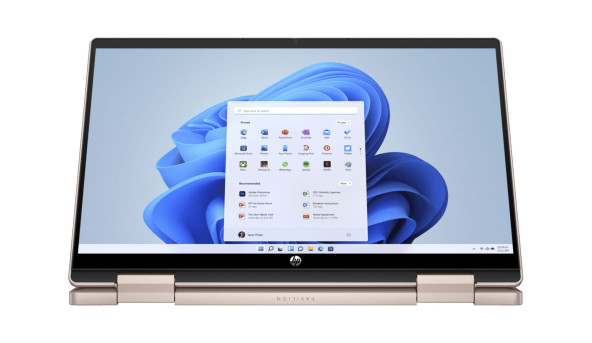 HP Pavilion x360 14-ek1009ua 14" FHD IPS Ts/i3-1315U (4.5)/8Gb/SSD512Gb/Int UHD/Підс/DOS/Золотисто-р - 593889