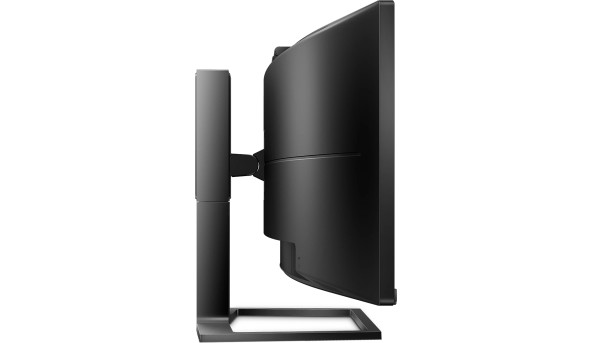 TFT 48.8" Philips 499P9H, VA, 5120 x 1440, USB-C, HDMI (2.0)x2, DPx2, RJ45, webcam, колонки, чорний - 593960