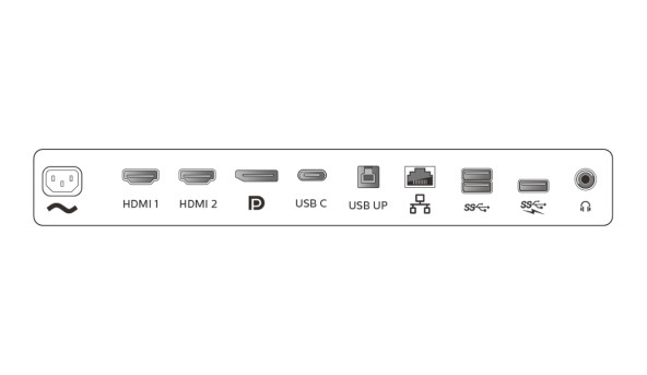 TFT 48.8" Philips 499P9H, VA, 5120 x 1440, USB-C, HDMI (2.0)x2, DPx2, RJ45, webcam, колонки, чорний - 593960