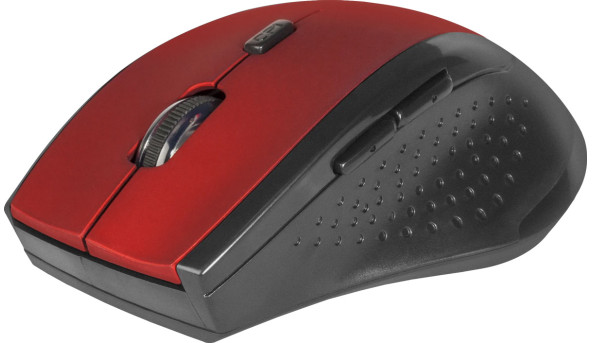 Мишка Defender Accura MM-365, бездротова, 6 кн. до 1600 dpi, червона - 594055