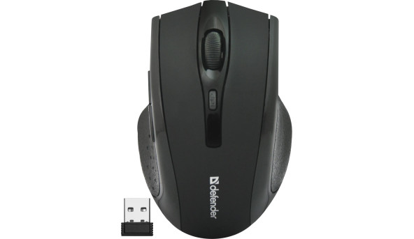 Мишка Defender Accura MM-665, бездротова, 6 кн. до 1200 dpi, чорний - 594062