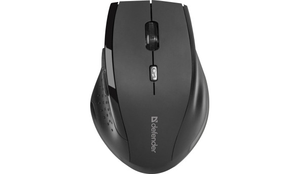 Мишка Defender Accura MM-365, бездротова, 6 кн. до 1600 dpi, чорна