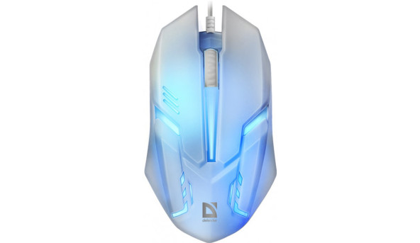 Мишка Defender Cyber MB-560L, 4 кн., 1200 dpi, підсвітка 7 кол., біла - 594089