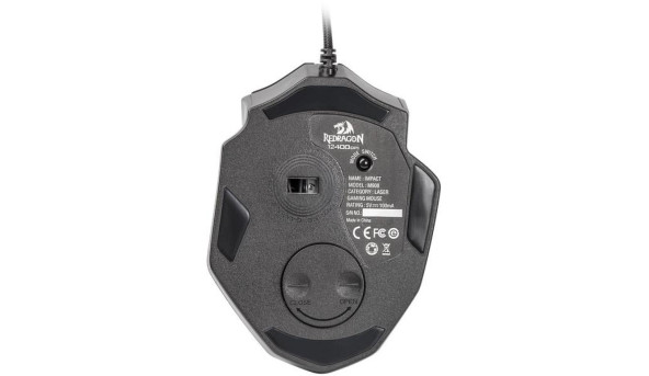 Мишка Redragon Impact RGB, ігрова, 12400dpi., 19кн., чорна - 594101