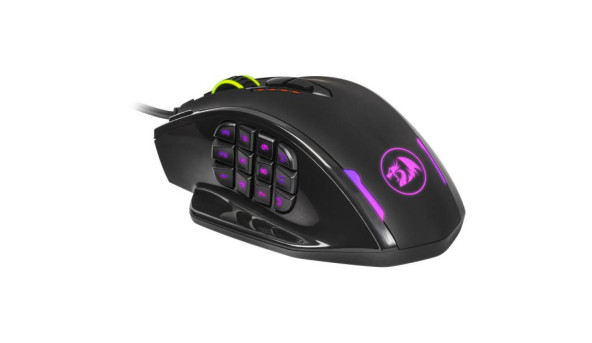 Мишка Redragon Impact RGB, ігрова, 12400dpi., 19кн., чорна - 594101