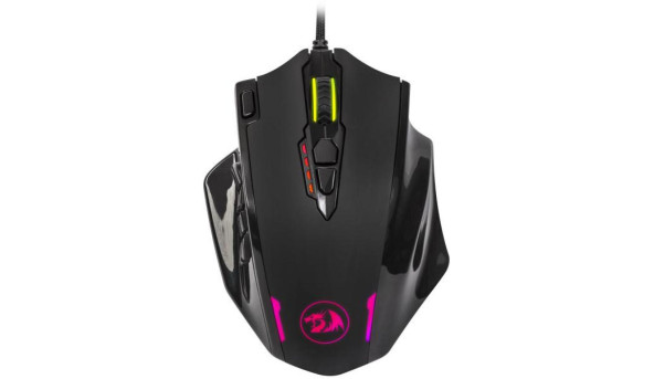 Мишка Redragon Impact RGB, ігрова, 12400dpi., 19кн., чорна - 594101
