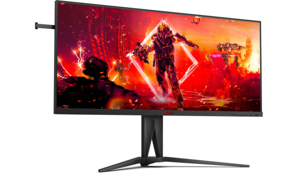 TFT 40" AOC AGON AG405UXC, WQHD, IPS, 144Гц, 1ms, 2xHDMI, DP, USB-C, USB-hub, HAS, чорний з червоним - 594142