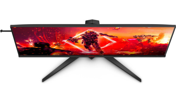 TFT 40" AOC AGON AG405UXC, WQHD, IPS, 144Гц, 1ms, 2xHDMI, DP, USB-C, USB-hub, HAS, чорний з червоним - 594142