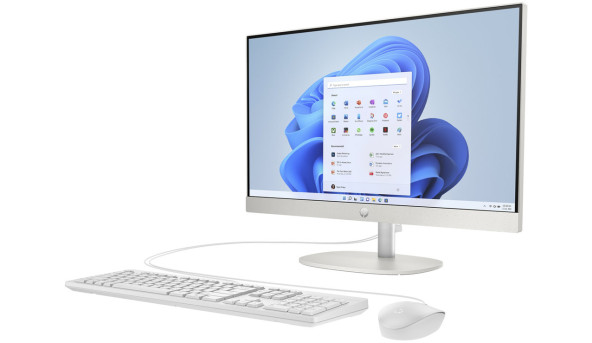 Моноблок 23.8" HP 24-cr0000ua AiO Ryzen 7 7730U/16Gb/SSD512Gb/K&M/Cam/WiFi/DOS/Shell White - 594242