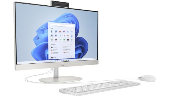 Моноблок 23.8" HP 24-cr0000ua AiO Ryzen 7 7730U/16Gb/SSD512Gb/K&M/Cam/WiFi/DOS/Shell White - 594242