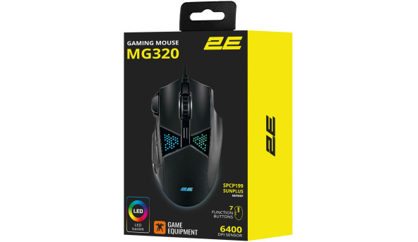 Мишка 2E Gaming MG320 ігрова RGB USB чорний - 594324
