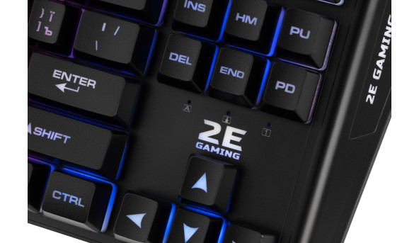 Клавіатура ігрова 2E Gaming KG355 LED Ukr 87key USB чорна - 594325