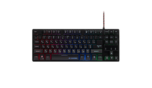 Клавіатура 2E ігрова KG290 87 keys LED USB Black UKR