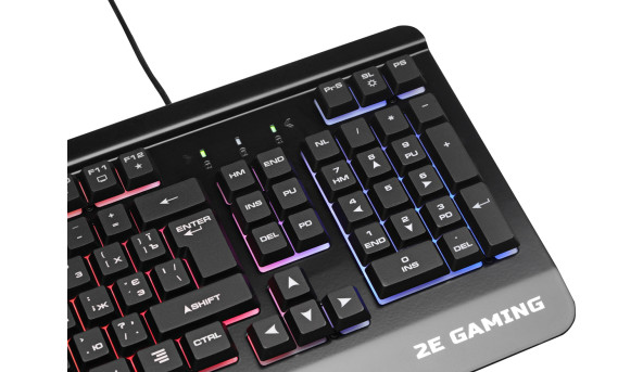 Клавіатура ігрова 2E Gaming KG320 LED USB Black Ukr - 594332