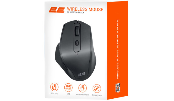 Мишка 2Е MF2010 Rechargeable бездротова чорная - 594333
