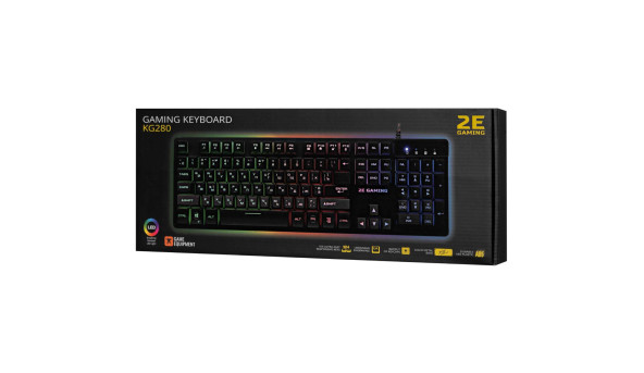 Клавіатура 2E GAMING KG280 LED USB Black UKR - 594337