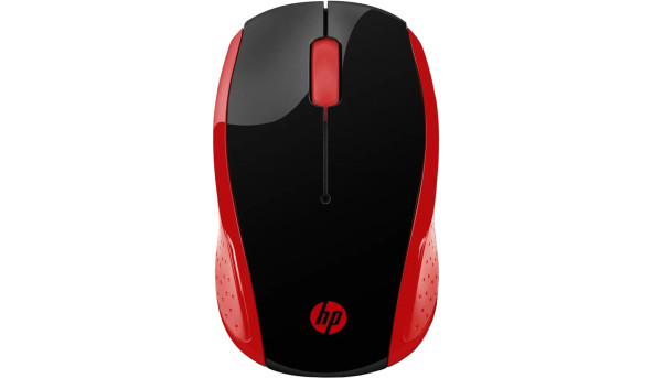 Мишка бездротова HP 200, 3 кн., 1000 dpi, чорно-червона