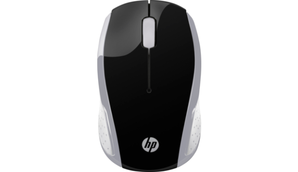 Мишка бездротова HP 200 Pike Silver Wireless Mouse, 3 кн., 1000 dpi, чорно-срібляста - 594366