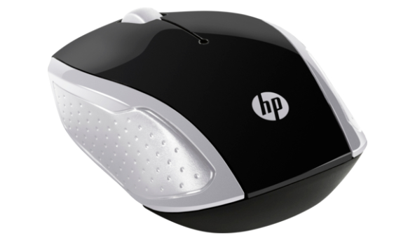 Мишка бездротова HP 200 Pike Silver Wireless Mouse, 3 кн., 1000 dpi, чорно-срібляста