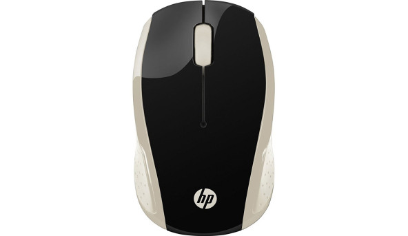 Мишка бездротова HP 200 Silk Gold Wireless Mouse, 3 кн., 1000 dpi, чорно-золотиста
