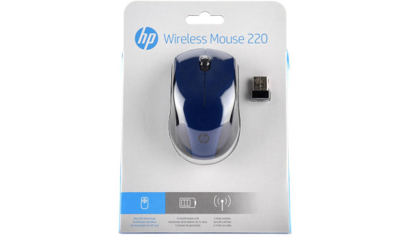Мишка бездротова HP 220 Blue - 594378