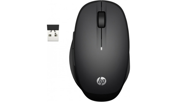 Мишка бездротова HP Dual Mode Black Mouse 300,Bluetooth, 3 кн., 1200-3600 dpi, Black
