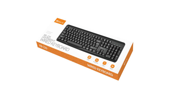 Клавіатура XTRIKE ME KB-229 UA 104 кл. USB, чорна - 594527