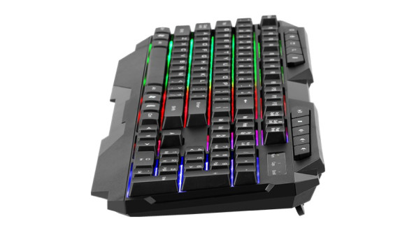 Клавіатура ігрова XTRIKE ME KB-306 UA 114 кл. райдужна LED підсвітка, USB, чорна - 594528