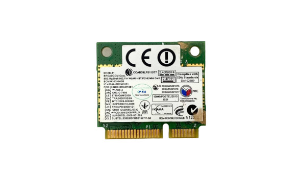 Wi-Fi + Bluetooth для ноутбука Samsung RF710 Broadcom (BCM94313HMGB / DHXB-81) Б/У - 594586