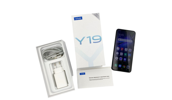 Смартфон Vivo Y19 4/128 GB Magnetic Black 16/16+8+2 MP Android 11 [IPS 6.53"] - смартфон Б/У