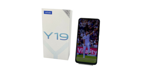 Смартфон Vivo Y19 4/128 GB Magnetic Black 16/16+8+2 MP Android 11 [IPS 6.53"] - смартфон Б/В