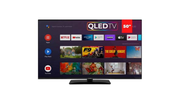 TV 50 AIWA QLED-850UHD-SLIM UHD/QLED/T2/Android 11/2 x 10W/Dolby Digital/VGA/HDMI/Wi-Fi/Black