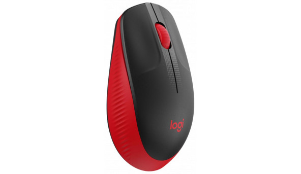 Мишка Logitech M190 Wireless, Full size, Red - 595053