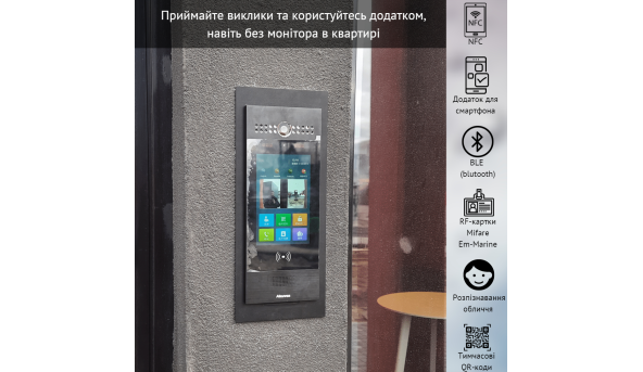 R29C Black - Багатоабонентна панель виклику на Android (розпізнавання обличчя, Bluetooth), Багатоабонентна