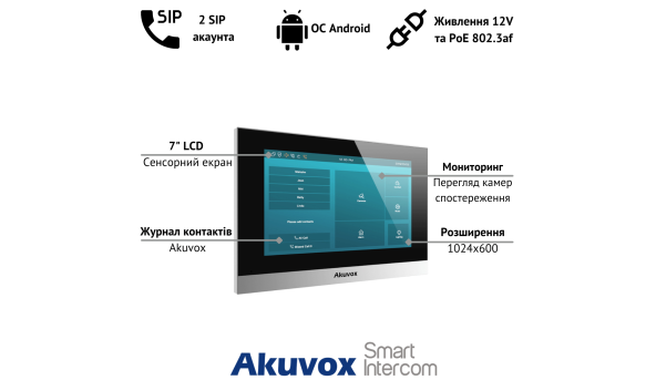 C315N - 7" SIP домофон на Android
