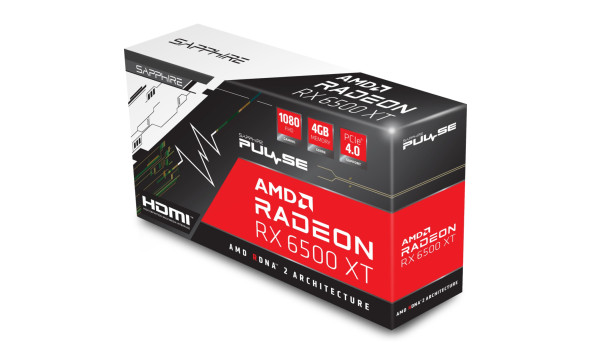 AMD Radeon RX 6500 XT Sapphire PULSE GAMING OC, 4GB GDDR6, 64 bit, PCI-Express 4.0 x4