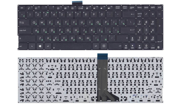 Клавіатура для ноутбука Asus (X555L) Black, (No Frame), RU