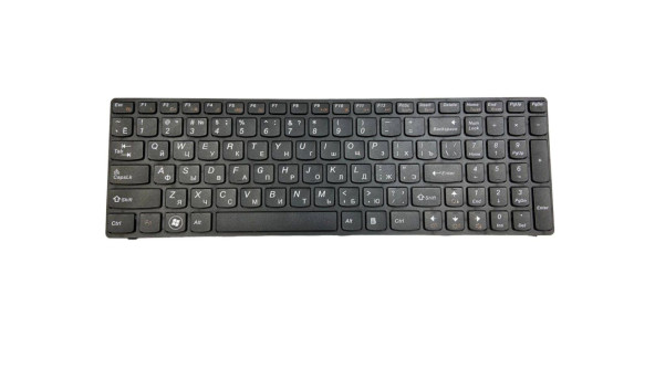 Клавіатура для ноутбука Lenovo IdeaPad (B570, V570, Z570, Z575) Black, (Black Frame), RU
