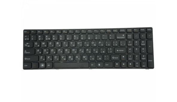 Клавиатура для ноутбука Lenovo IdeaPad (B570, V570, Z570, Z575) Black, (Black Frame), UA