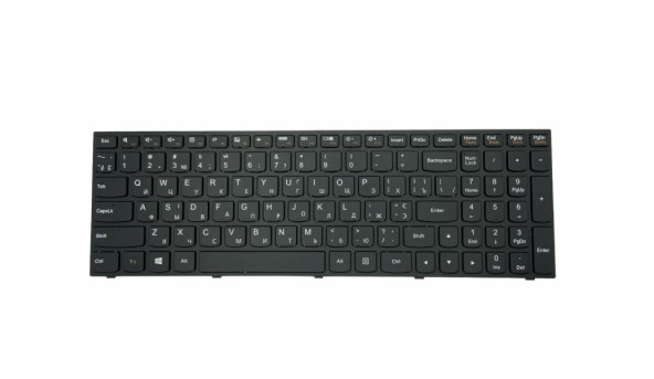 Клавіатура для ноутбука Lenovo IdeaPad G50-30, G50-45, G50-70, Z50-75, G50-70A, Z50-70, Z50-75, B50, B50-30, B50-45, B50-70, 500-15 Black, (Black Frame) RU