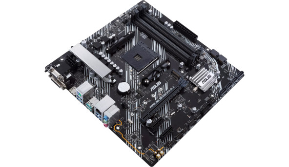 Asus PRIME B450M-A II (AM4/B450, 4*DDR4, PCIex16, DVI-D/VGA/HDMI, 6xSATAІІІ, M.2, GLan, 8ch, mATX) - 595870