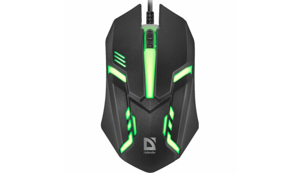 Мишка Defender Cyber MB-560L, 4 кн., 1200 dpi, підсвітка 7 кол., чорна - 595958