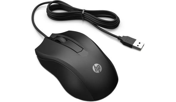 Мишка дротова HP 100 USB, чорна - 596209