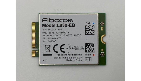 Lenovo ThinkPad T490s Lenovo ThinkPad Yoga X380 Fibocom L830-EB 4G LTE (01AX761) Б/У