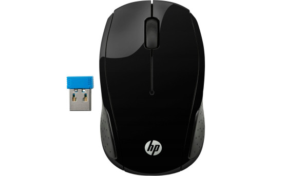 Мишка бездротова HP 200 Black Wireless Mouse, 3 кн., 1000 dpi, чорна